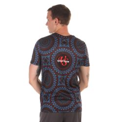 Мужская футболка голубая с узором Sesmik by Vlad Sedov VS003/VS0009