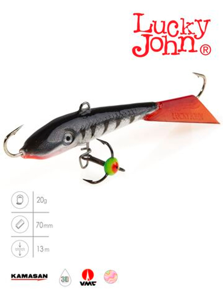 Балансир Lucky John FIN 5 с тр. 70мм/12HRT блистер