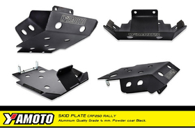 Skid Plate for Honda CRF250RALLY (2017-2020). YAMOTO. Aluminium, 4mm. V1.4 BLACK color