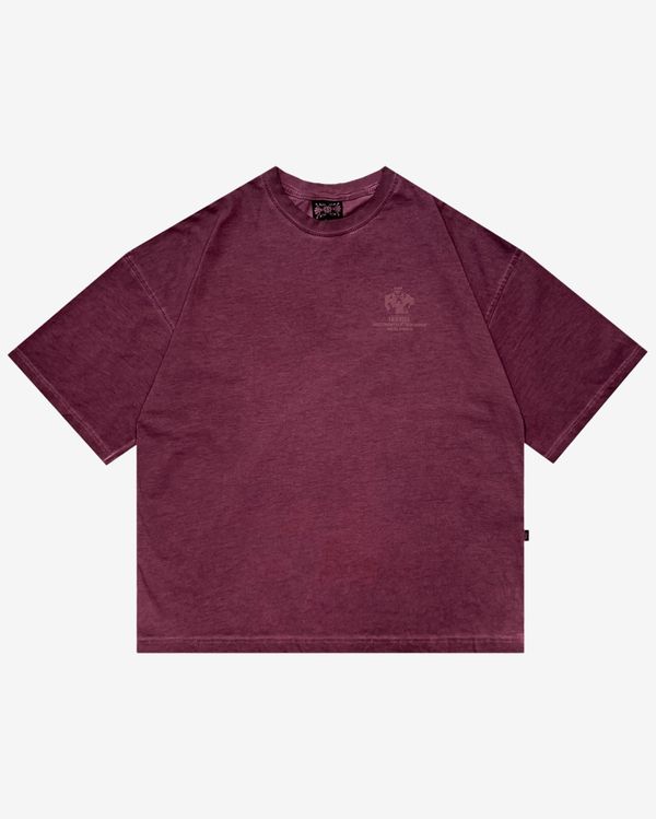 Футболка Omen Burgundy Garment Dyed бордовая - фото 4