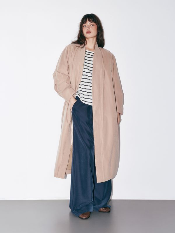 Пальто утепленное на запах 