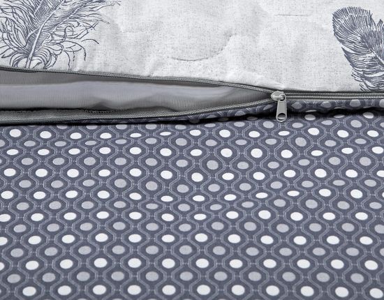 Двуспальный с европростынёй комплект постельного белья Феникс поплин Зима-Лето