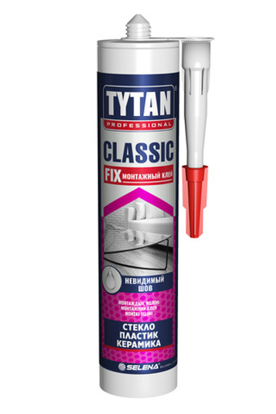 Монтажный клей TYTAN PROFESSIONAL Classic Fix каучуковый прозрачный 310 мл