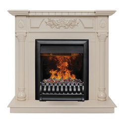 Электрокамин RealFlame Dacota WT белый дуб с очагом 3D Oregan