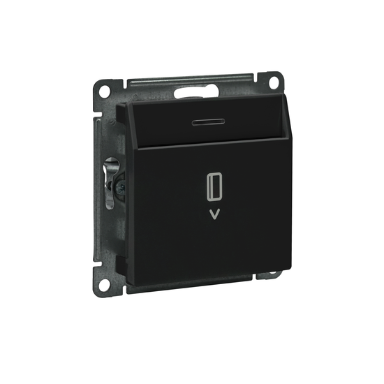 Выключатель карточный AtlasDesign 10А с подсветкой без задержки отключения механизм карбон SE ATN001014