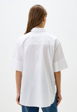 Свободная рубашка из хлопка-поплина