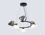 Светильник подвесной LH15003/6 BK/FR/SM черный/белый матовый/дымчатый G9*6 max 40W D630*1150