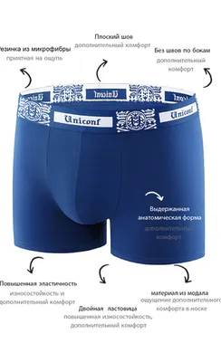 Мужские трусы BBM61 Темно-Синий