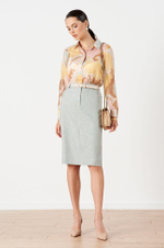 4877 Юбка женская (серо-зеленый)