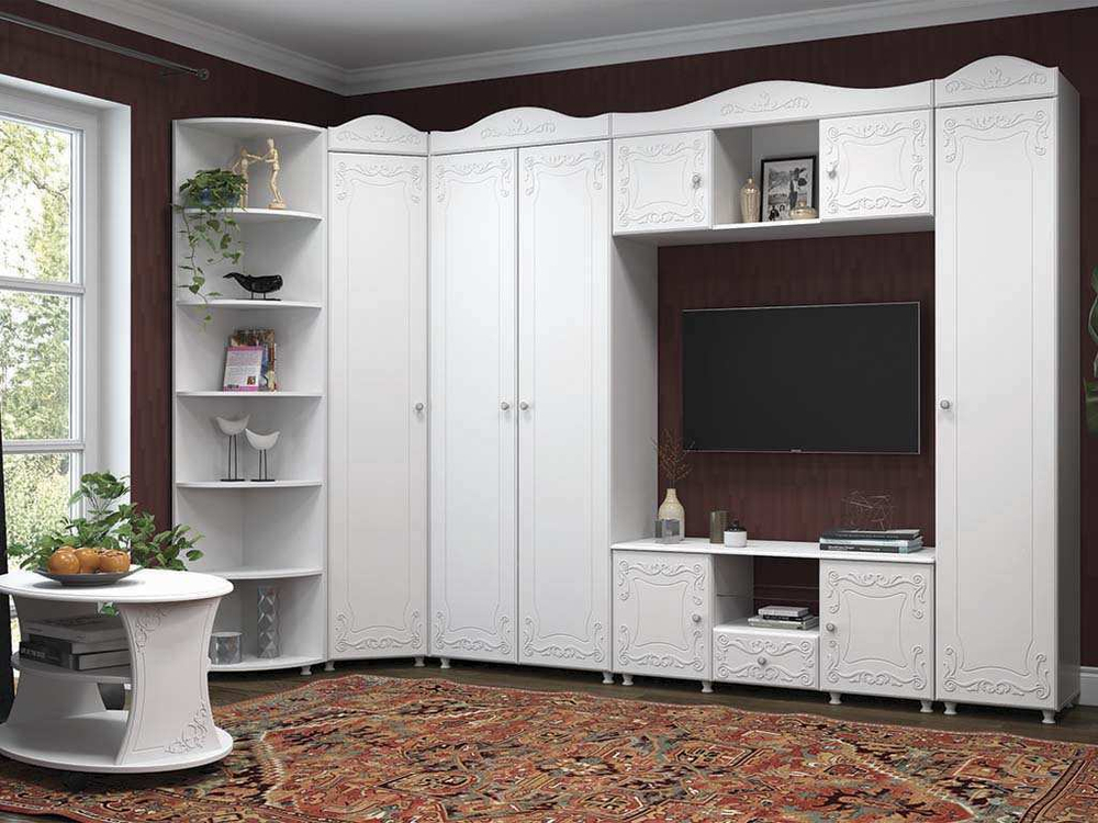 Гостиная Италия-5 белое дерево