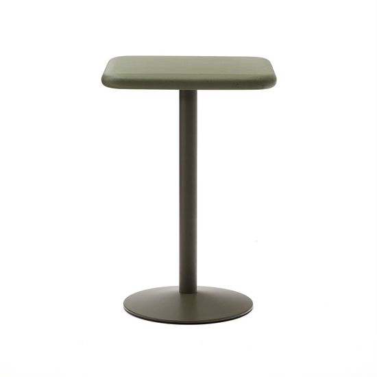 Уличный стол Esilda зеленый из цемента и стали 70х70 см