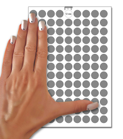 Серые виниловые наклейки для упаковки и маркировки Policomprint M20, 12 мм. 234 шт.