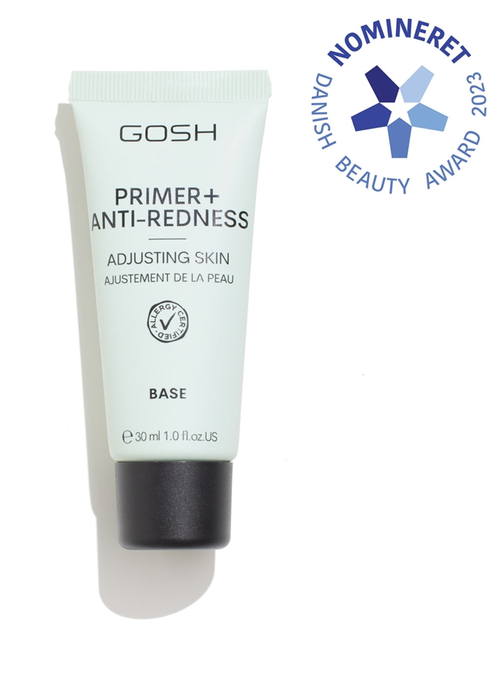 Gosh Primer Plus + - База под макияж, уменьшающая покраснения, 30 ml