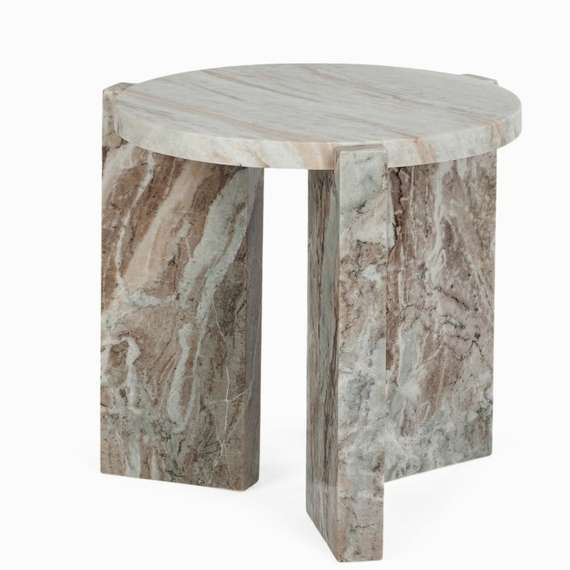 Кофейный стол Yvonne Ø45х45 см, индийский мрамор