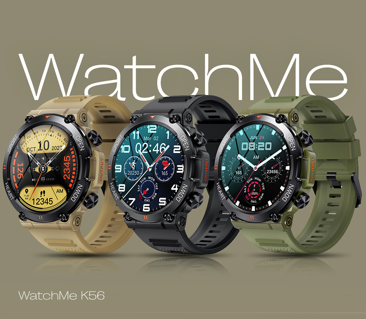 Умные часы  WatchMe K56 Pro с функций ответа на звонки и измерением давления