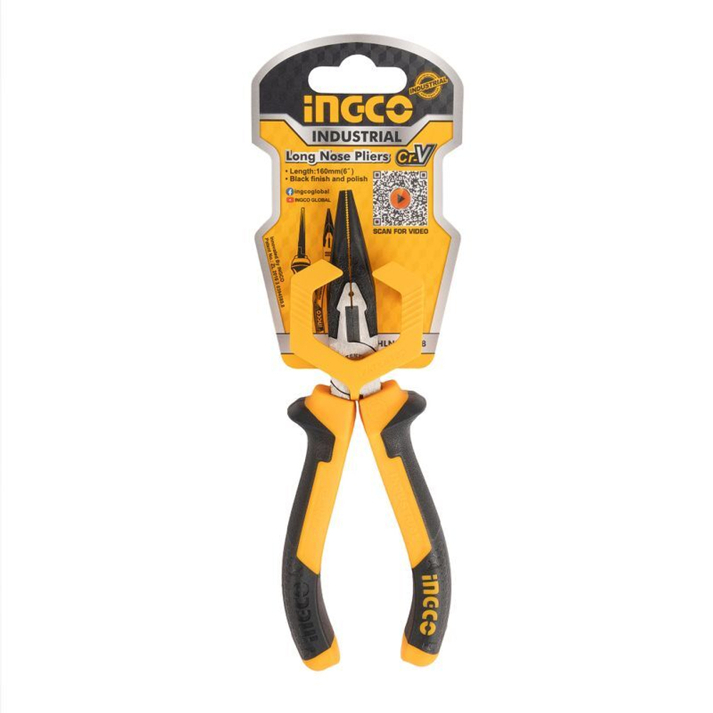 Длинногубцы INGCO INDUSTRIAL 160 мм