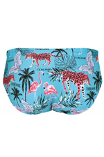 Бирюзовые мужские плавки с оригинальным принтом Doreanse Mayo