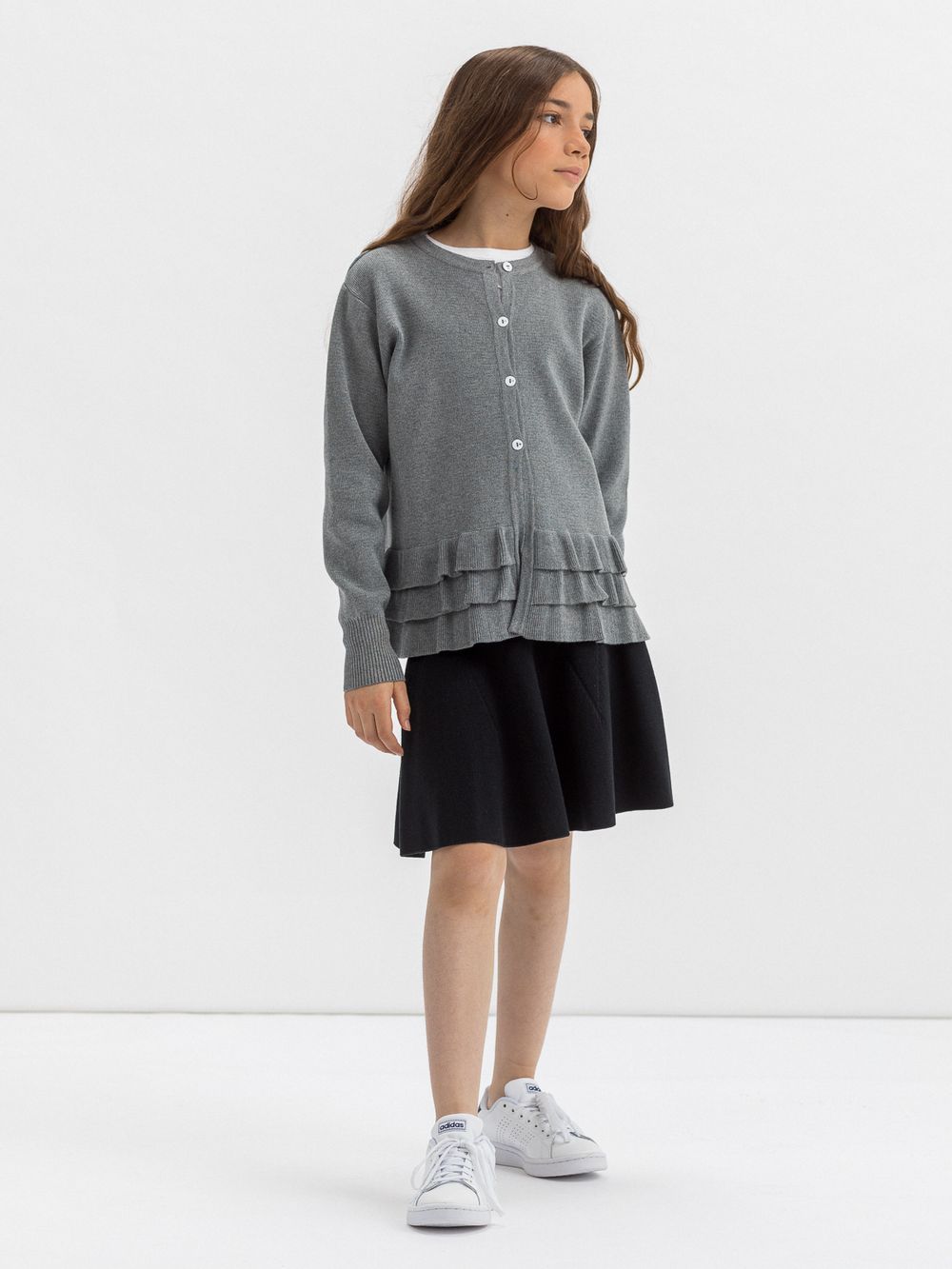 Кардиган серый для девочки арт. АТ509 (серый / 146)