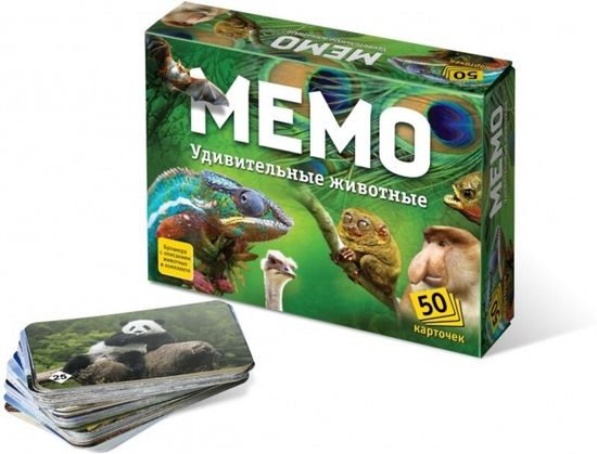 Обучающая настольная игра "Мемо . Удивительные животные "