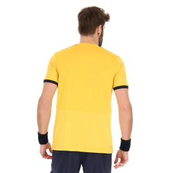 Мужская теннисная футболка Lotto Top IV Tee - saffron/navy blue