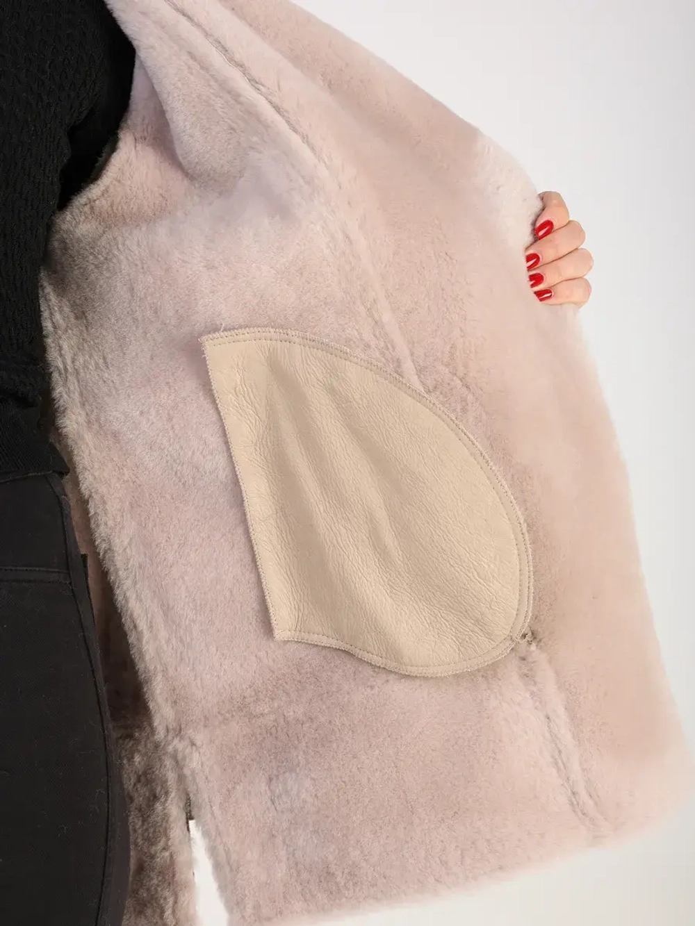 Дубленка зимняя натуральная авиатор оверсайз Турция