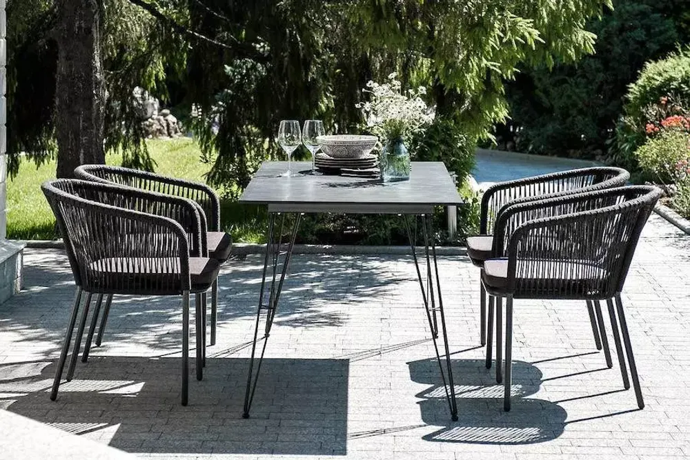 "Милан" обеденная группа на 6 персон, цвет темный