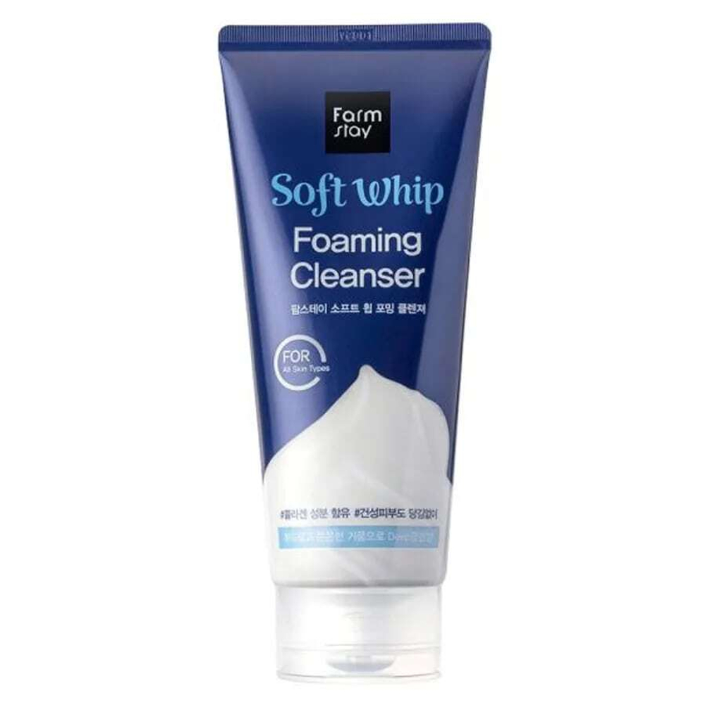 Мягкая очищающая пенка с гиалуроновой кислотой FarmStay Soft Whip Foaming Cleanser