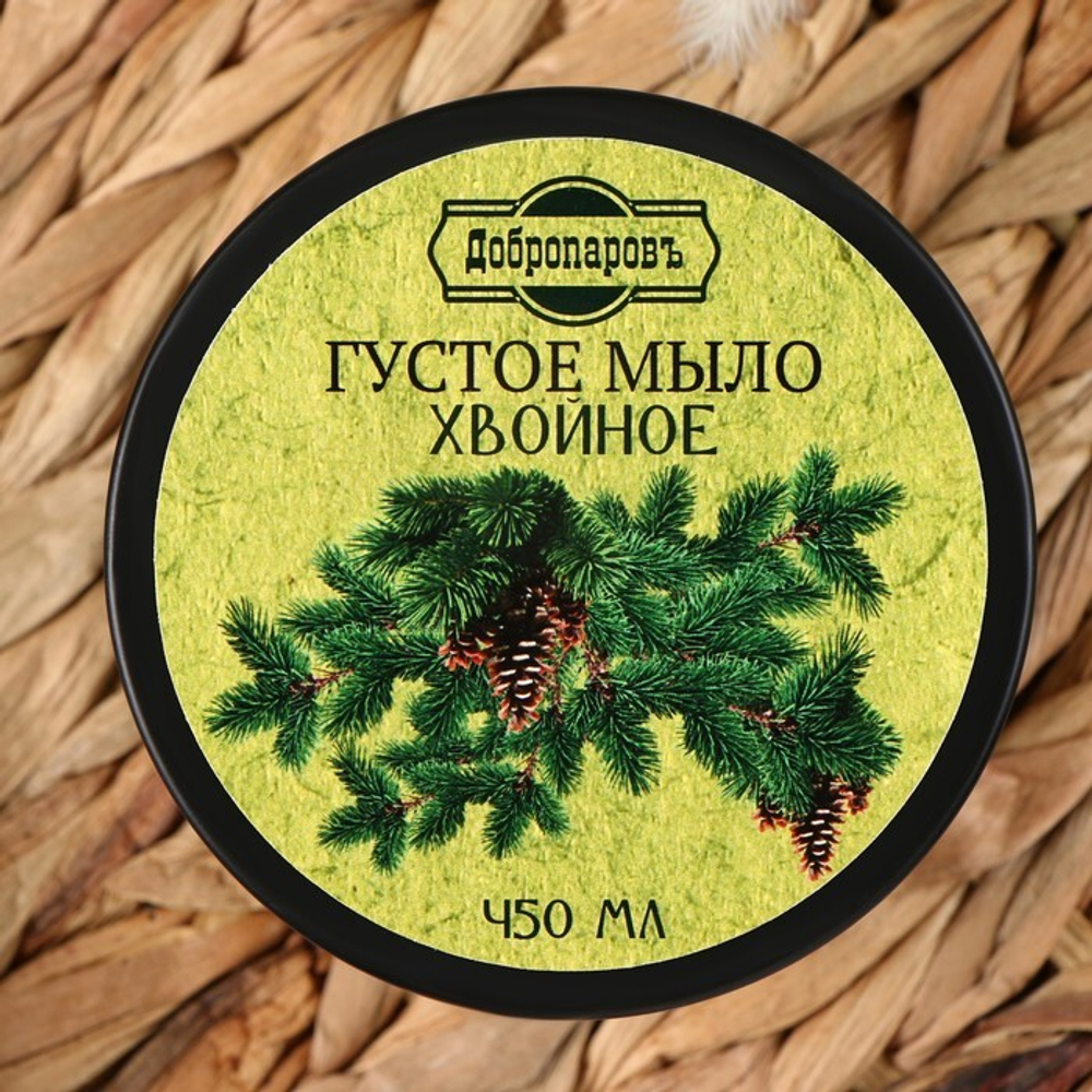 Мыло густое для волос и тела "Хвойное", банное, Добропаровъ 350 мл 4433755
