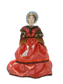 Кукла коллекционная "Купчиха в павлопосадской шали"