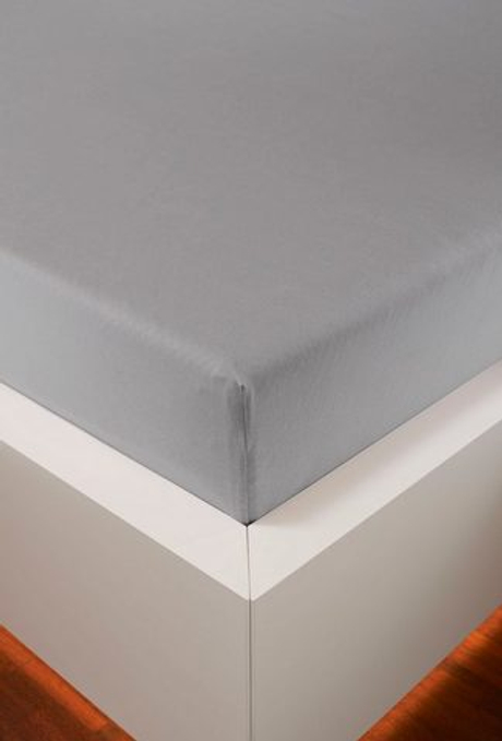 Простыня 180/200х200 Bellana DeLuxe J57BL 425 silver светло серый