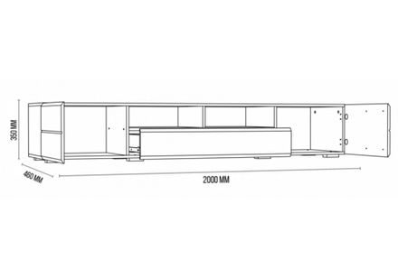 ТВ-тумба Woodville Иоги 2.0 белый, белый глянец