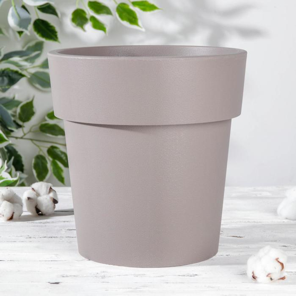 Кашпо Тубус 5л 250мм Французский серый М-пластика