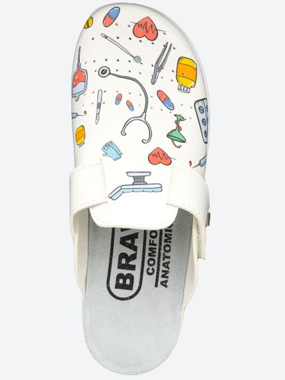 501 | "Natasa" Женские сабо (принт)