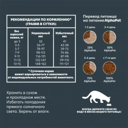 Alphapet superpremium сухой полнорационный корм для взрослых кошек и котов с говядиной и печенью - 1,5 кг