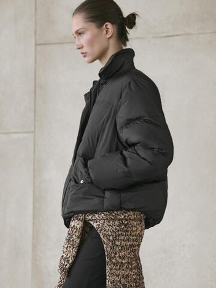 Massimo Dutti Пуховик-бомбер, черный