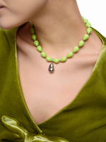 Колье "Green Golden Pears" Silver