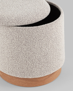 Пуф с ящиком Холли S букле бежевый