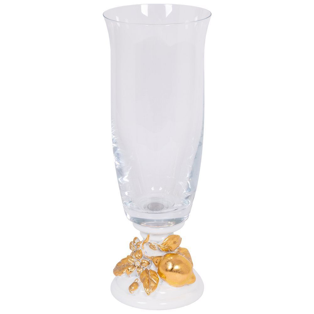 Ваза для цветов Лайм Дженоа с чашей Аура Белый