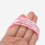 Перламутр морских ракушек, оттенок "Ярко-розовый", трубочки 4*14мм