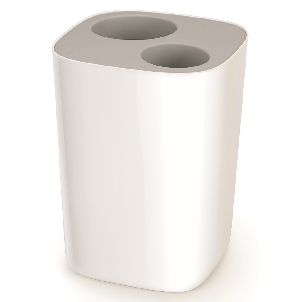 Контейнер мусорный Split™ для ванной комнаты, бело-серый, Joseph Joseph