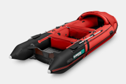 Надувная лодка GLADIATOR E450PRO красно-черный