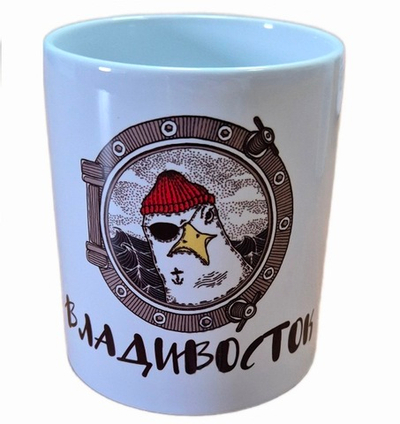 Кружка керамическая 0,33мл рис. Чайка