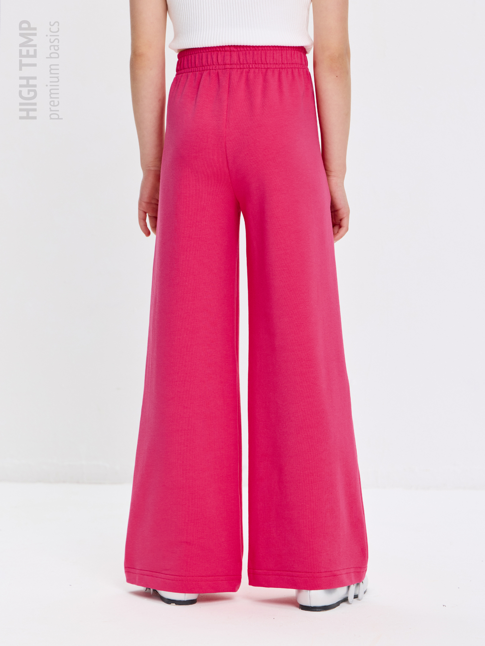 Брюки палаццо из футера