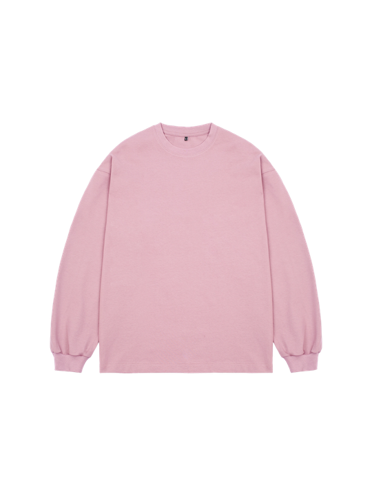 Лонгслив оверсайз (розовато-серый) 230 г