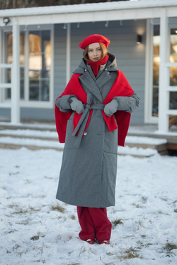 Плащ-пуховик