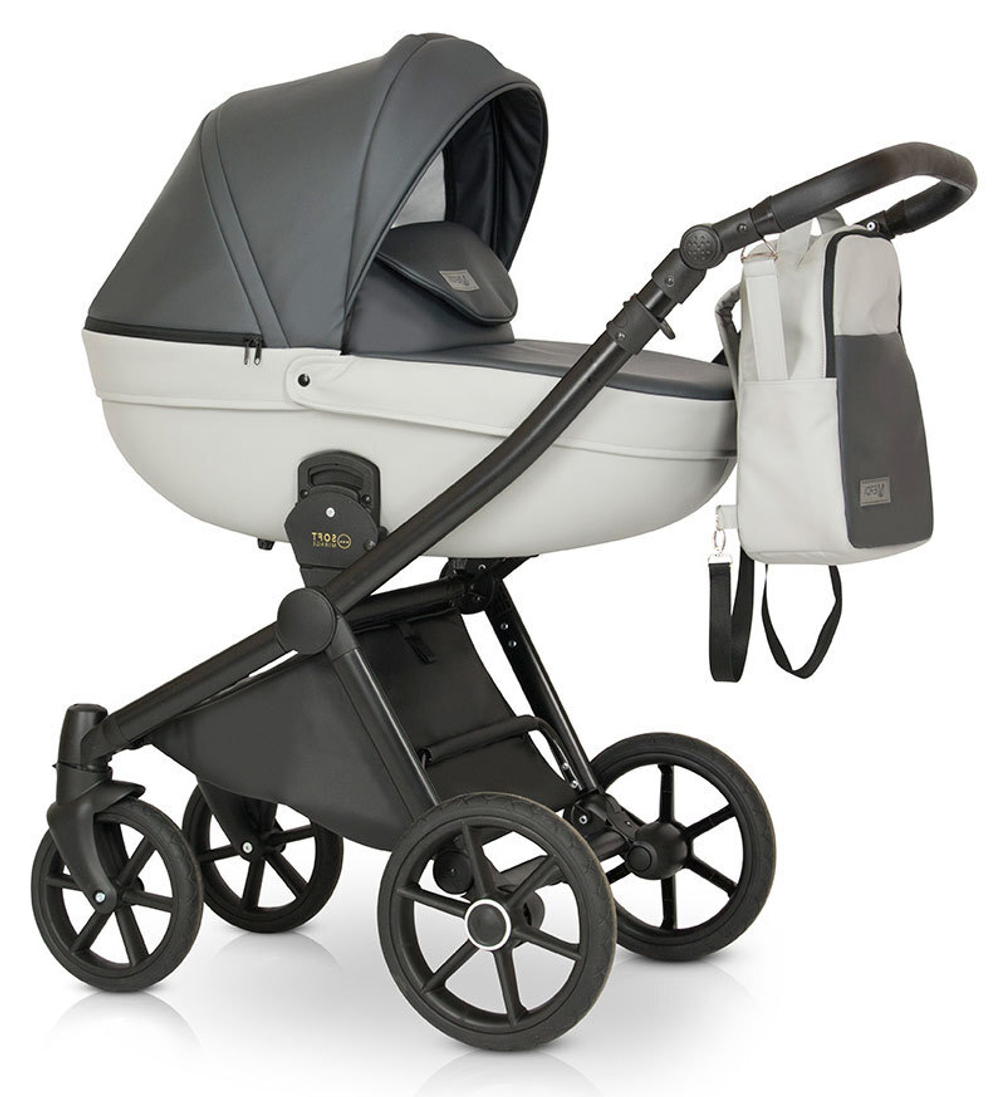 Детская коляска Verdi Mirage Soft 3 в 1 (Светло-серый)
