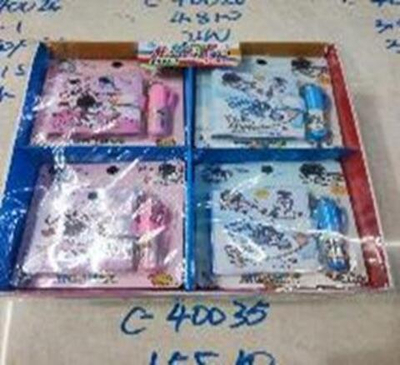 Набор "Космонавт" на блистере: блокнот в ПВХ обложке 6*7 см +ручка шариковая мини, С-40035