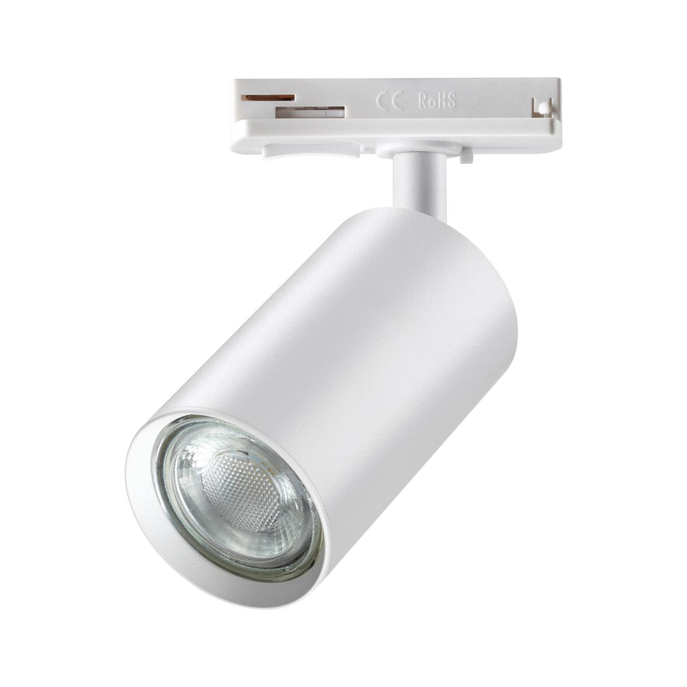 370962 PORT NT23 205 белый Светильник однофазный двухжильный трековый GU10 50W 220V PIPE