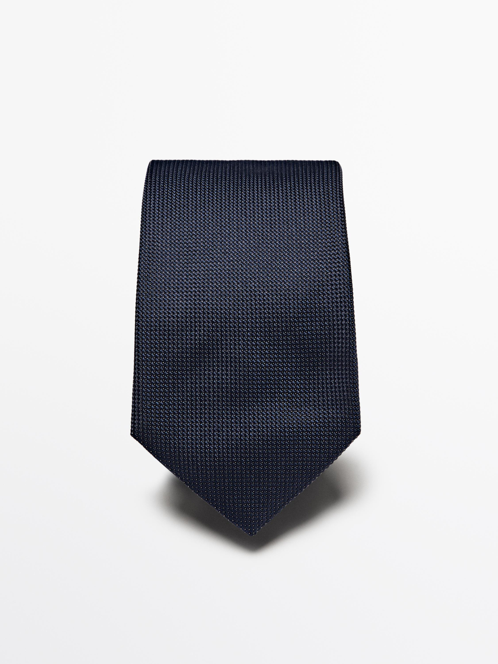 Massimo Dutti Галстук в горошек из 100% чистого шелка, темно-синий