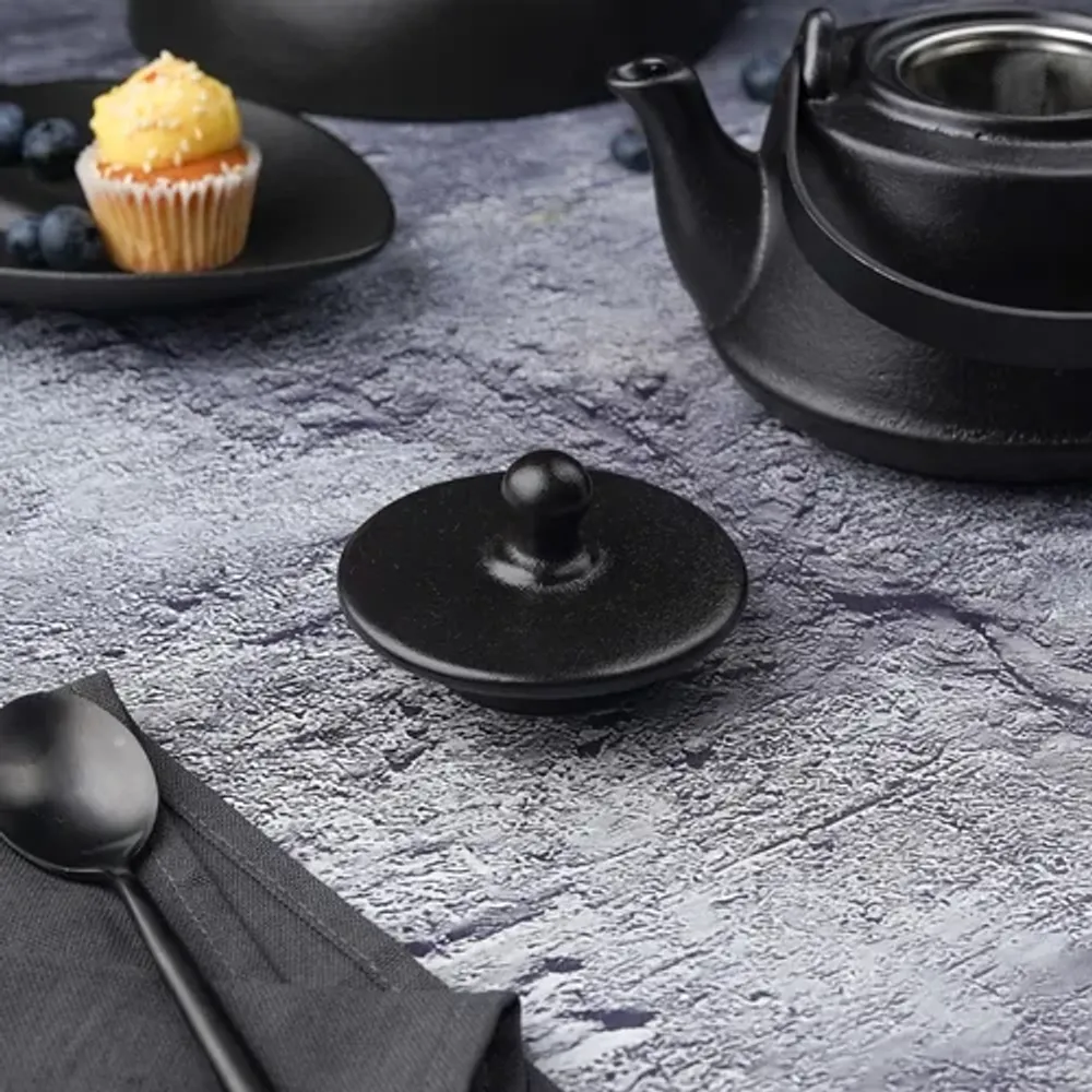 Чайник 600 мл d 14 см h8,5 см с ситом Smooth Black Raw Stellar P.L. Proff Cuisine [1]